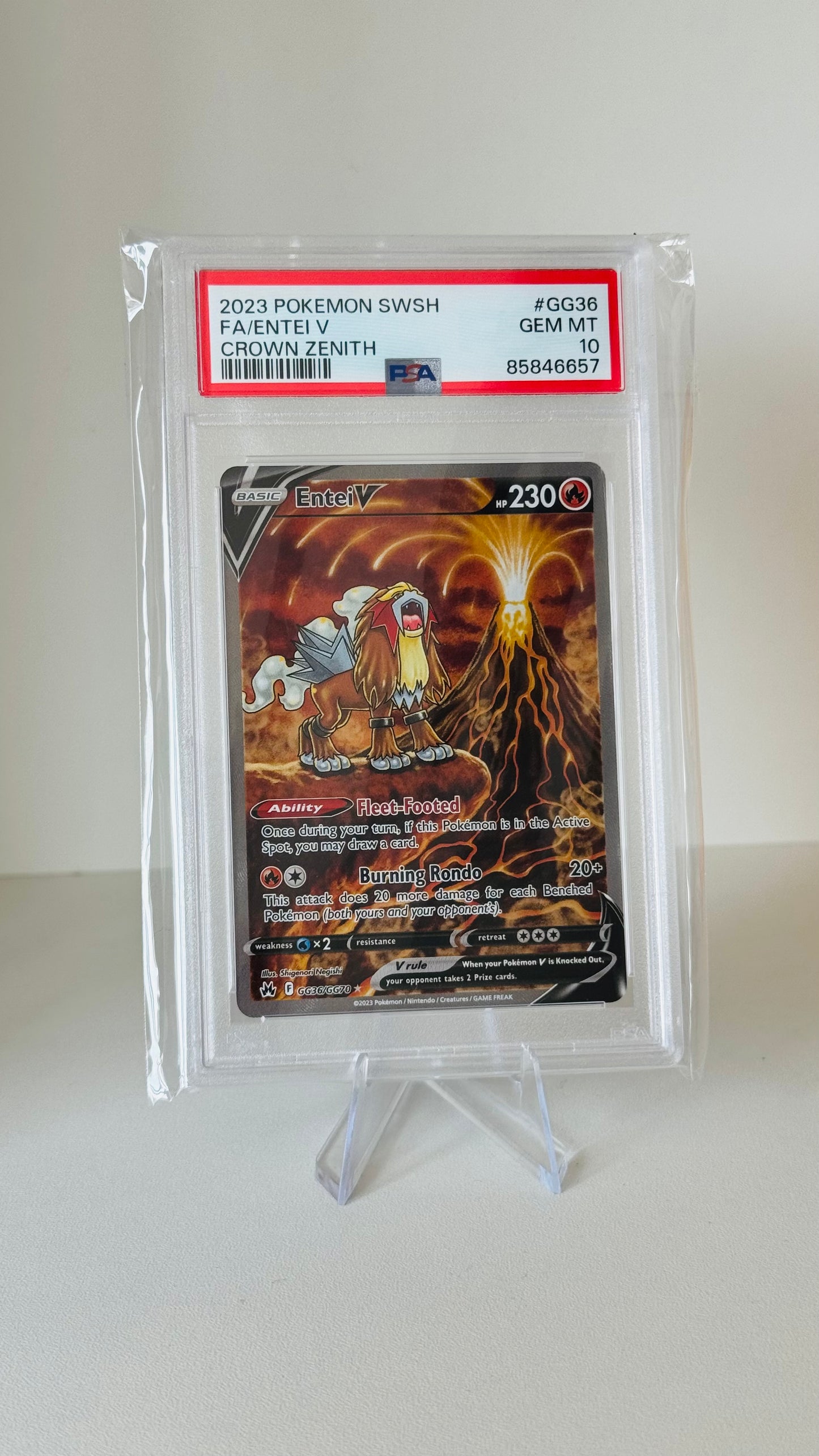 Entei #GG36 PSA 10